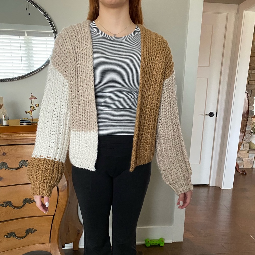 TARGET LARGE-KNIT CARDIGAN